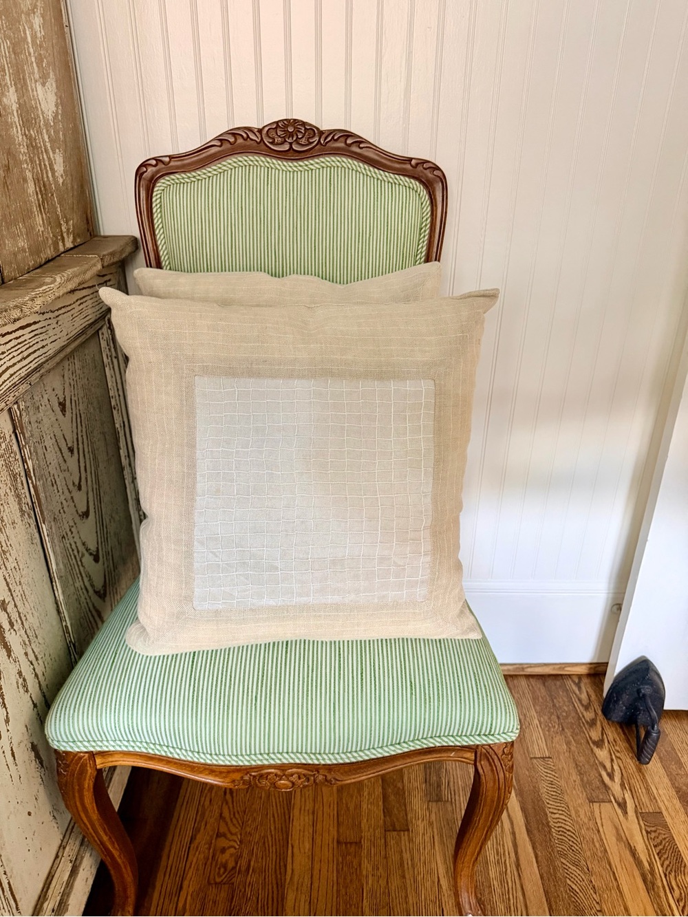 Joseph Abboud Beige and Cream Textured Square Accent Pillows Pair